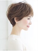 ☆シースルーバング小顔ウルフミディ黒髪メルティカラーボブ