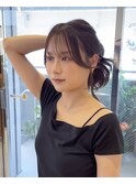 【ミディアム】結んでも可愛いおくれ毛