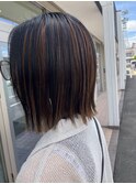 立体感ローライトボブ