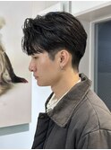 men's/メンズ/フェザーパーマ/黒染め/韓国/顔周り/波巻き/原宿