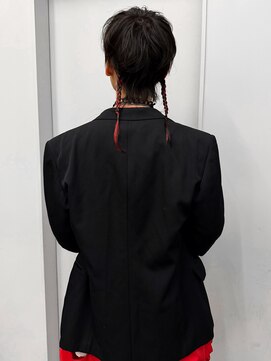 ヴァーディ オモテサンドウ(Vardy omotesando) blaze/ポイントブリーチ 赤髪 マレット  襟足