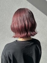 ラフ バイ マグ 南松本(R.A.F. by Mag) 冬カラー◎暖色カシスレッドカラー×ボブヘアケアブリーチ
