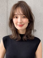 リヤン 表参道(lyann)&nbsp;ダークアッシュモテ髪くびれヘアシースルーバング#400g0214