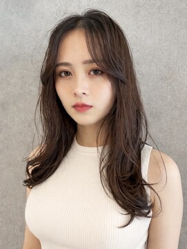 エアー 青山(AIR) ブリーチなし透明感カラーアッシュグレージュレイヤーカット