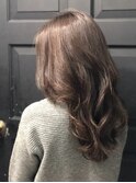 ラベンダーベージュ × かきあげレイヤー Allure 【千葉英樹】