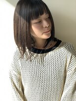 ブラント前髪×ケアパーマストレート