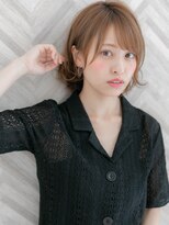 ローマ ギンザ(ROMA Ginza)&nbsp;【ROMA】ミルキーベージュ/耳かけ無造作パーマショートボブ