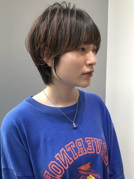 ジアン バイ ミルボン NU茶屋町+(GIEN by milbon) 丸型シルエットのマロンベージュショート!20代30代40代