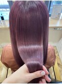 髪質改善カラーで作るカシスピンク