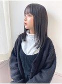 暗髪でも透明感が出るグレージュヘア☆
