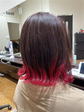 ユニックス イオンモール柏店(UNIX) くびれボブ×マゼンタカラー