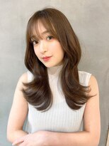 ロンド エスポワール 錦糸町(Lond espoir)&nbsp;〇韓国前髪くびれ巻きヨシンモリピンクベージュシースルーバング