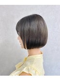 ボブ×アッシュカラー