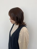 ビーヒアナウ N゜03 金沢駅西店(BE HERE NOW)&nbsp;【orange brown/ブリーチなし/レイヤーカット/ミディアム】