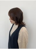 【orange brown/ブリーチなし/レイヤーカット/ミディアム】
