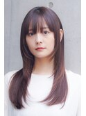 20代30代40代大人可愛いストレートレイヤーロング