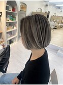 バレイヤージュ×グレージュ×ボブ　【ROPE横須賀中央　かせ谷】