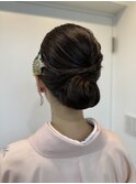 大人カワイイ　訪問着ヘア
