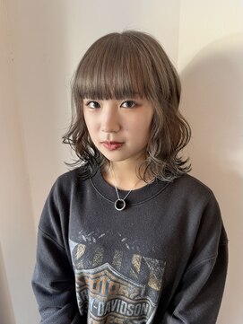 フラム(fulam) グレージュ×エンドカラーブラック