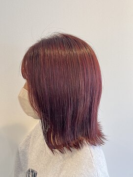 オートクチュール ランコントレ(Haute Couture Rencontrer) ★外ハネ×ブリーチなしカラー×ピンク 10代20代30代40代