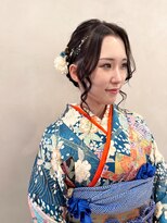 ラトリエコンタン(L´atelier Content)&nbsp;水引　金箔　成人式ヘア　卒業式ヘア　袴ヘア　振袖ヘア/shima