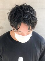 ブロッサム 上尾店(Blossom)&nbsp;20代30代韓流☆ツイストパーマショートマッシュアッシュブラック