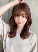 フェミニンロング/メルティカラー/韓国レイヤー/似合わせカット