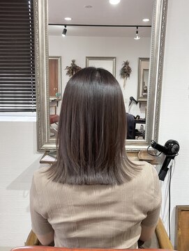 ヘアメイク アンフィ(amphi) 透け感☆ベージュの外ハネロブ..~**.