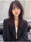 ボルドー　顔まわりレイヤー　レイヤー　フェイスレイヤー