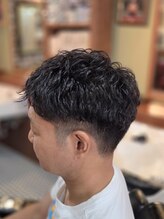 アンドザバダス(&THE BADASS) ツーブロック×ランダムパーマ