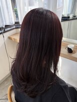 リュンヌ(Lune)&nbsp;ダークワインレッドカラー/たっぷりレイヤーカット/YU193