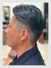 クリアオム 春日部(CLEAR homme)&nbsp;メンズ 爽やかツーブロックショート アップバング ビジネス◎