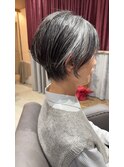 白髪ぼかしショート・神戸六甲アイランド