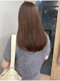 マロンベージュこっくりカラー*艶髪ロング透明感カラー/明大前