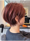 30代40代50代ショート似合わせ白髪ぼかし前髪あり髪型