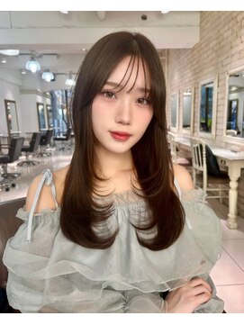 美容室 パルス 静岡鷹匠店(PALS) ロングレイヤー/内巻きレイヤー/アッシュベージュ