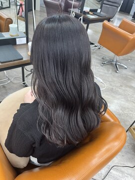 リシャルム 新保店(Re charme) 【透ける暗髪】透明感グレージュ×ゆる巻き