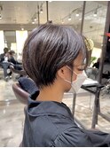 【LA'BO三浦】耳掛けショート×ハイライト
