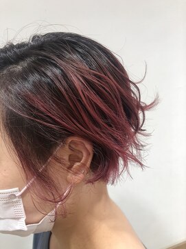 ナチュラルハイセンス 本店(natural high sense) 刈上げショート×チェリーレッド☆
