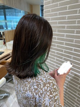 ニューヨークニューヨーク パピオス明石店(NYNY Mothers) イヤリングカラー【グリーン】×オリーブブラウン