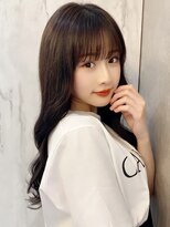 ラルムバイシー 新宿(LARME by Sea)&nbsp;韓国前髪顔周り×チェリーブラウンフェミニン【新宿/髪質改善】