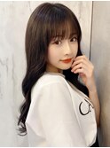 韓国前髪顔周り×チェリーブラウンフェミニン【新宿/髪質改善】