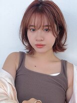 シェル 津山の手店(shel)&nbsp;艶感ボブ大人ミディ20代30代40代フェイスレイヤーミディアムヘア