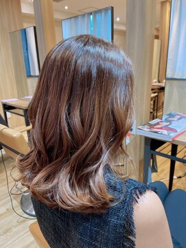 アロマヘアルーム 横浜店(AROMA hair room) オータムブラウンふんわりミディアム/愛されヘア/横浜/横浜西口