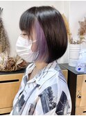シルバー、パープル、ブルーのデザインインナーカラー