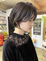 ヌード(NUDE) NUDE前髪なしショート大人ショートボブ 前下がりショート