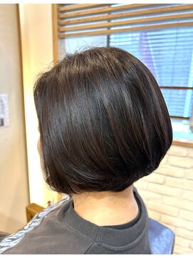 ヘアー グリーン(hair green) ショートボブ40代50代60代