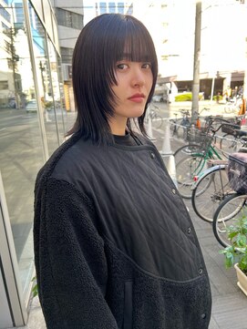 カフ(CAF) CAF松本/顔まわりウルフ/顔まわりレイヤー/大阪/心斎橋