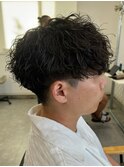 波巻きスパイラルパーマツイストパーマメンズマッシュパーマ
