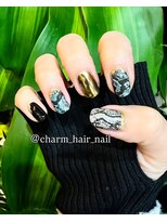 チャーム(charm)&nbsp;スネーク柄ジェルネイル